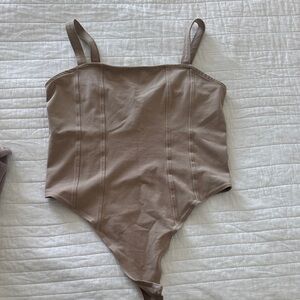 H&M Beige Bodysuit with Straps